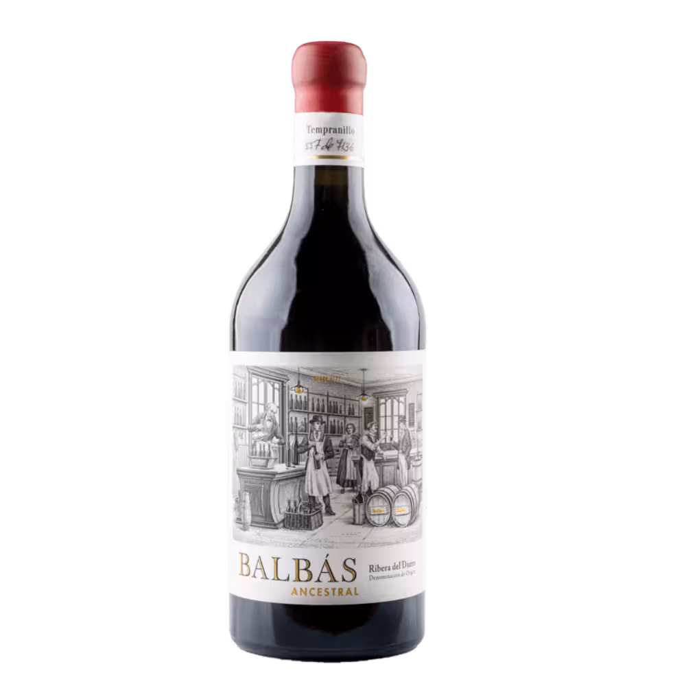 Balbas ancestral 2018 red wine bottle