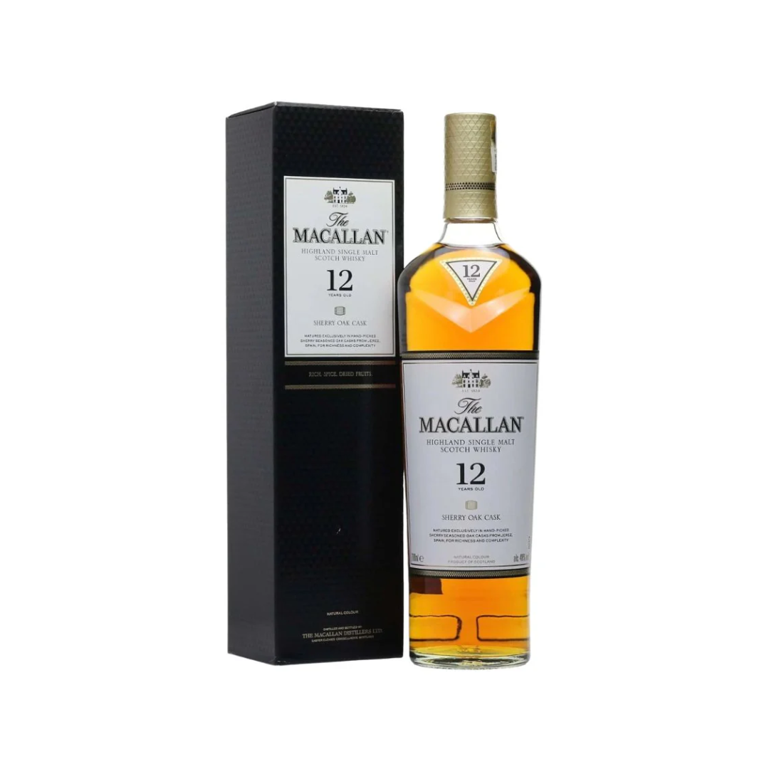 Macallan 12 Year Old Sherry Oak Single Malt Scotch Whisky